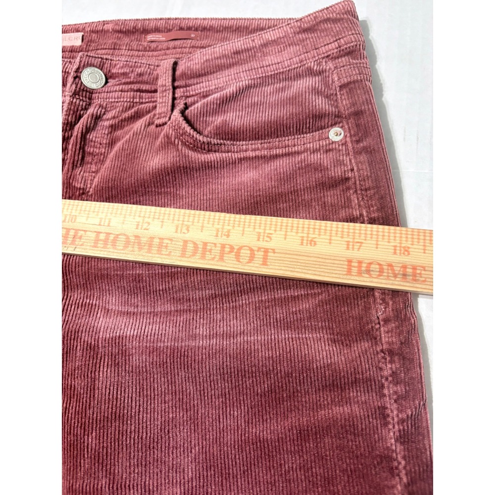Pilcro Burgundy Rose Corduroy Slim Boyfriend Crop Mid Rise Stretchy 27 - Picture 9 of 15
